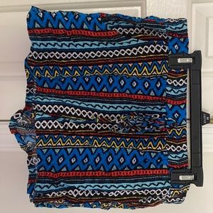 Fun colorful elastic waist silky cotton shorts